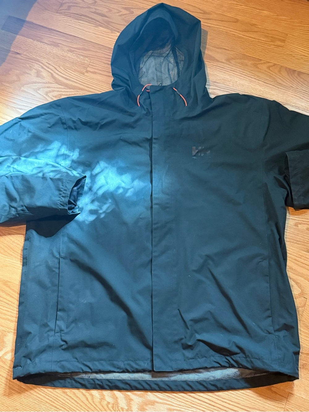 Men's Helly Hansen Dark Green Hooded Rain Jacket